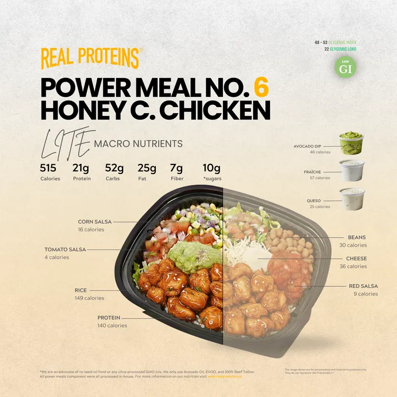 Honey C. Chicken LITE nutrition poster